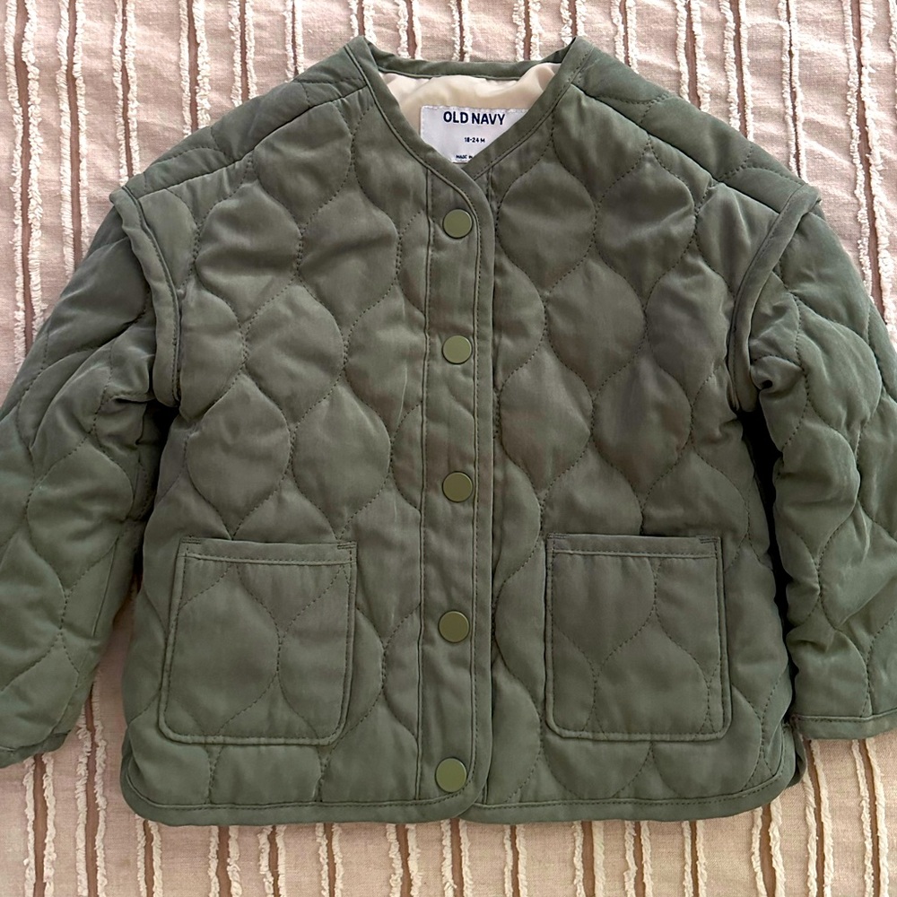 Green Quilted Baby Jacket